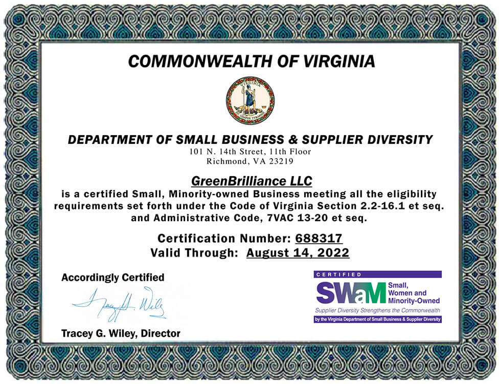 SWaM Certificate