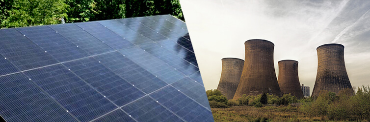Solar energy versus nuclear energy