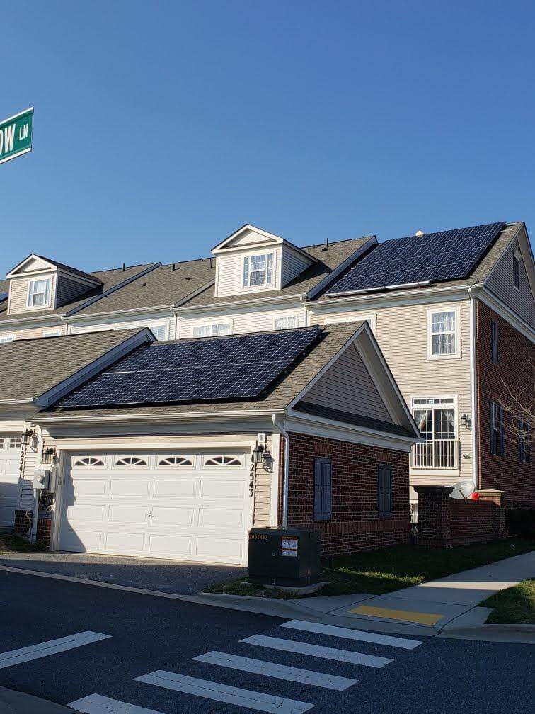 A newly constructed townhome went solar in Clarksburg, MD