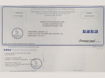 VA Contractor License 2022